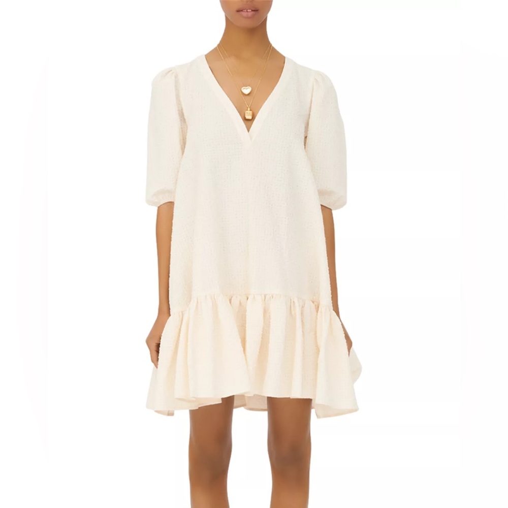Maje Cream Midi Dress